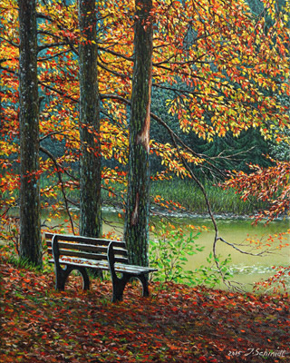Herbstliche Sonate, 2015, 40/50 cm, Öl, Leinwand Bilder und Illustration von Jürgen Schmidt